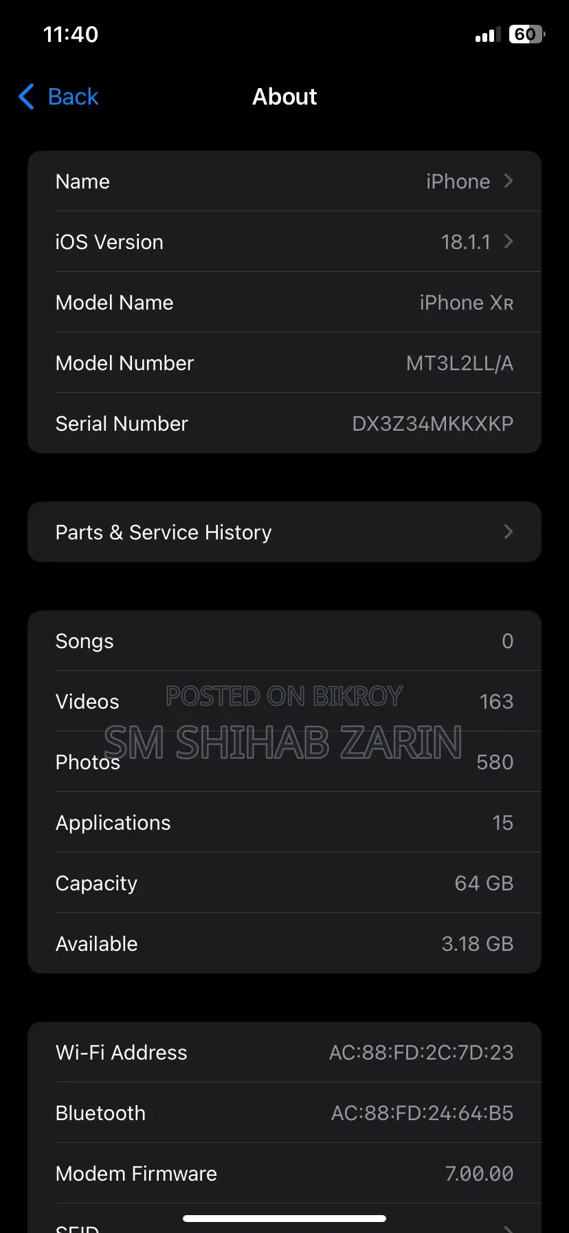 Apple XR 64 GB White