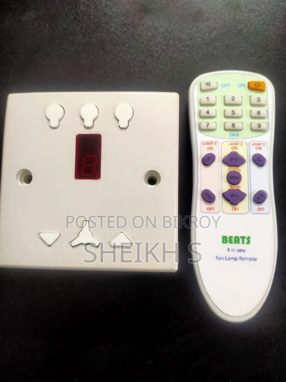 Fan Light Remote Controller 3 Light 1 Fan