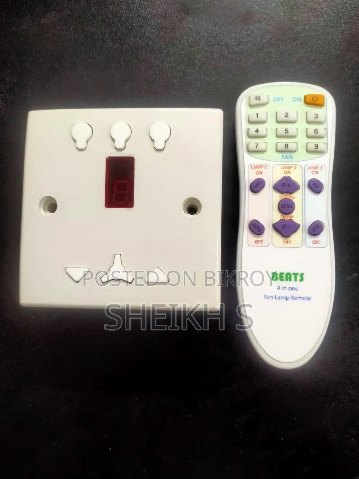 Fan Light Remote Controller 3 Light 1 Fan