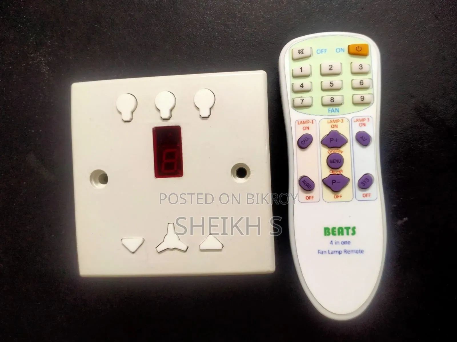 Fan Light Remote Controller 3 Light 1 Fan