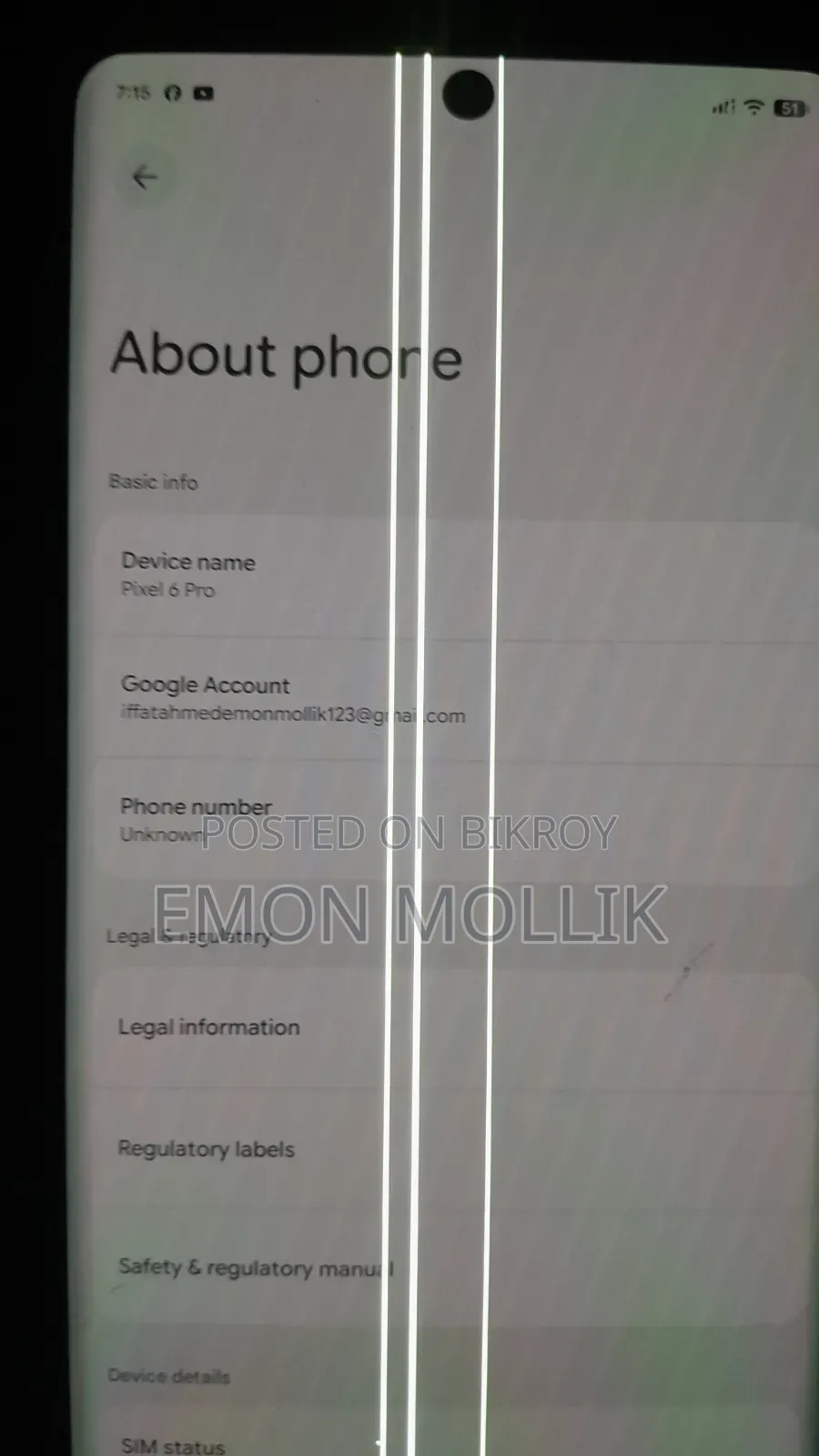 Google Pixel 6 Pro 256 GB Black