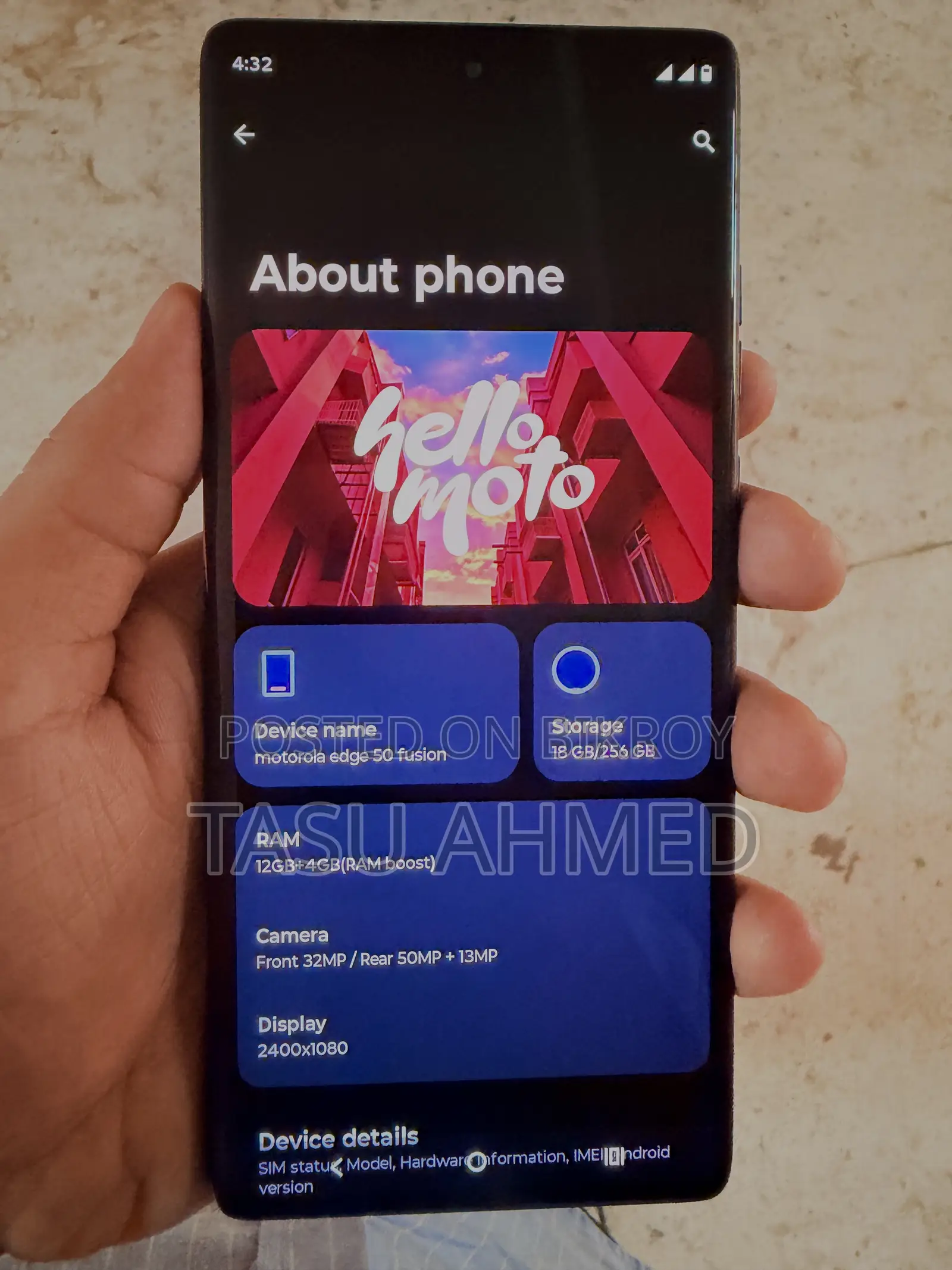 Motorola Edge 50 Fusion 256 GB Blue