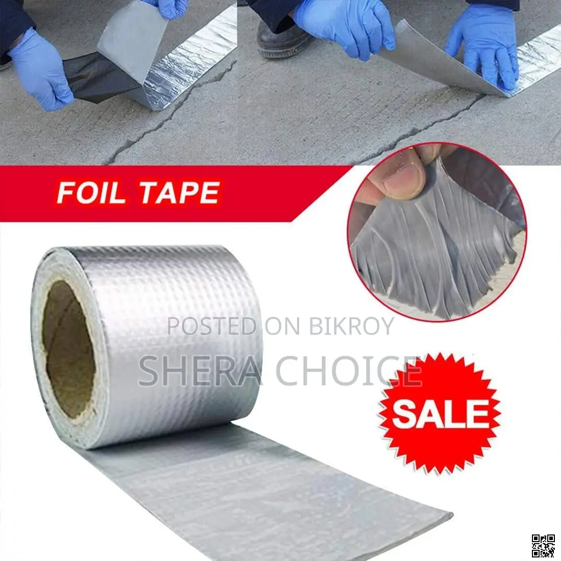 Butyl Rubber Aluminum Foil Waterproof Tape