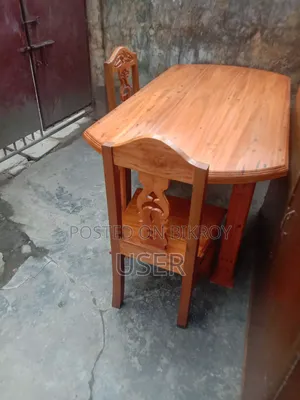 Dining table made of local Neem and Siris wood with 4 chairs