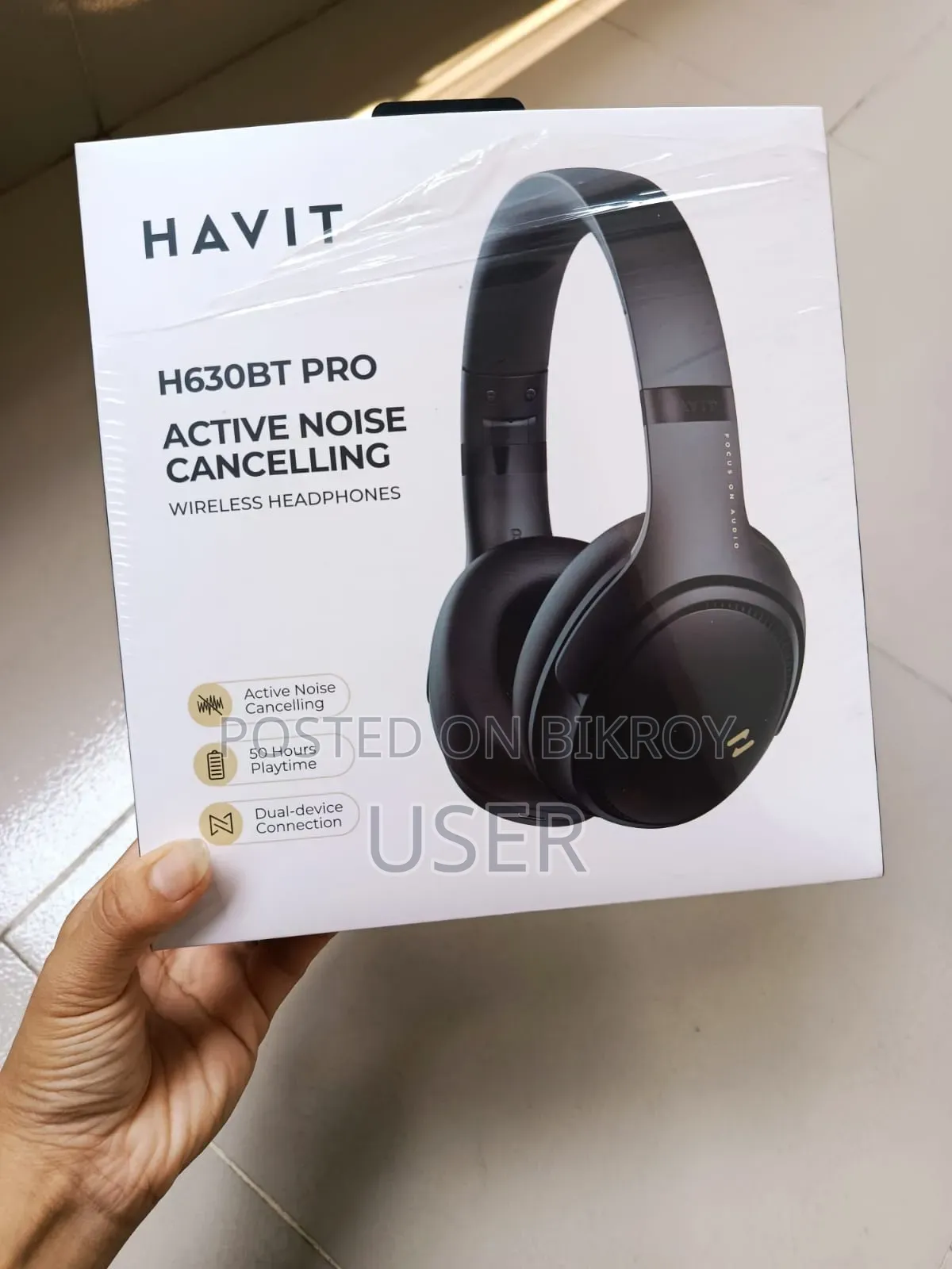 Havit H630bt Active Noise Cancelling Bluetooth Headphones