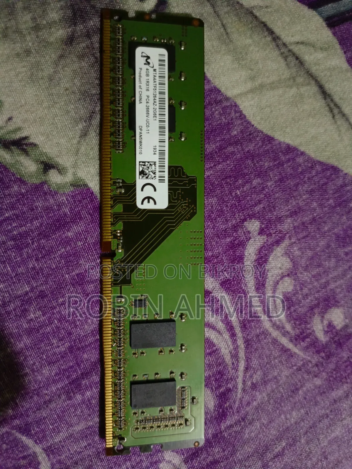 Micron 4GB DDR4 Desktop RAM