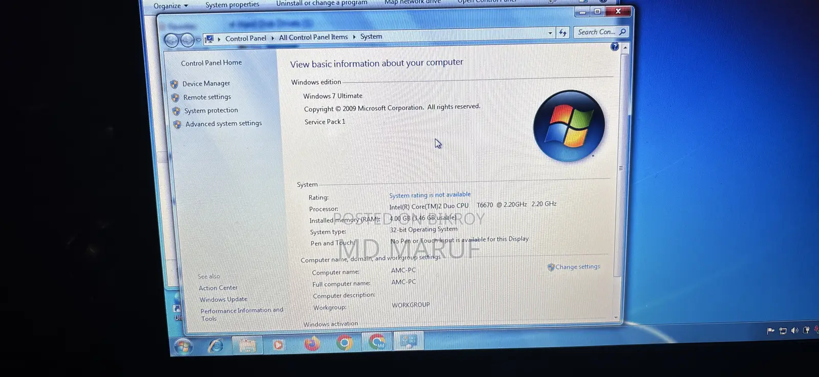 Laptop Dell Vostro 1014 4GB Intel Core 2 Duo SSD 128GB