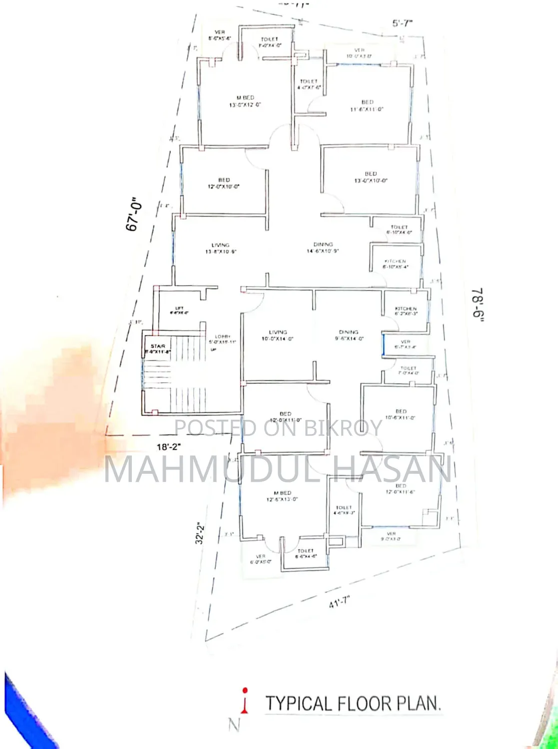 4bdrm Apartment in Royal Legacy Real, Mirpur for Sale