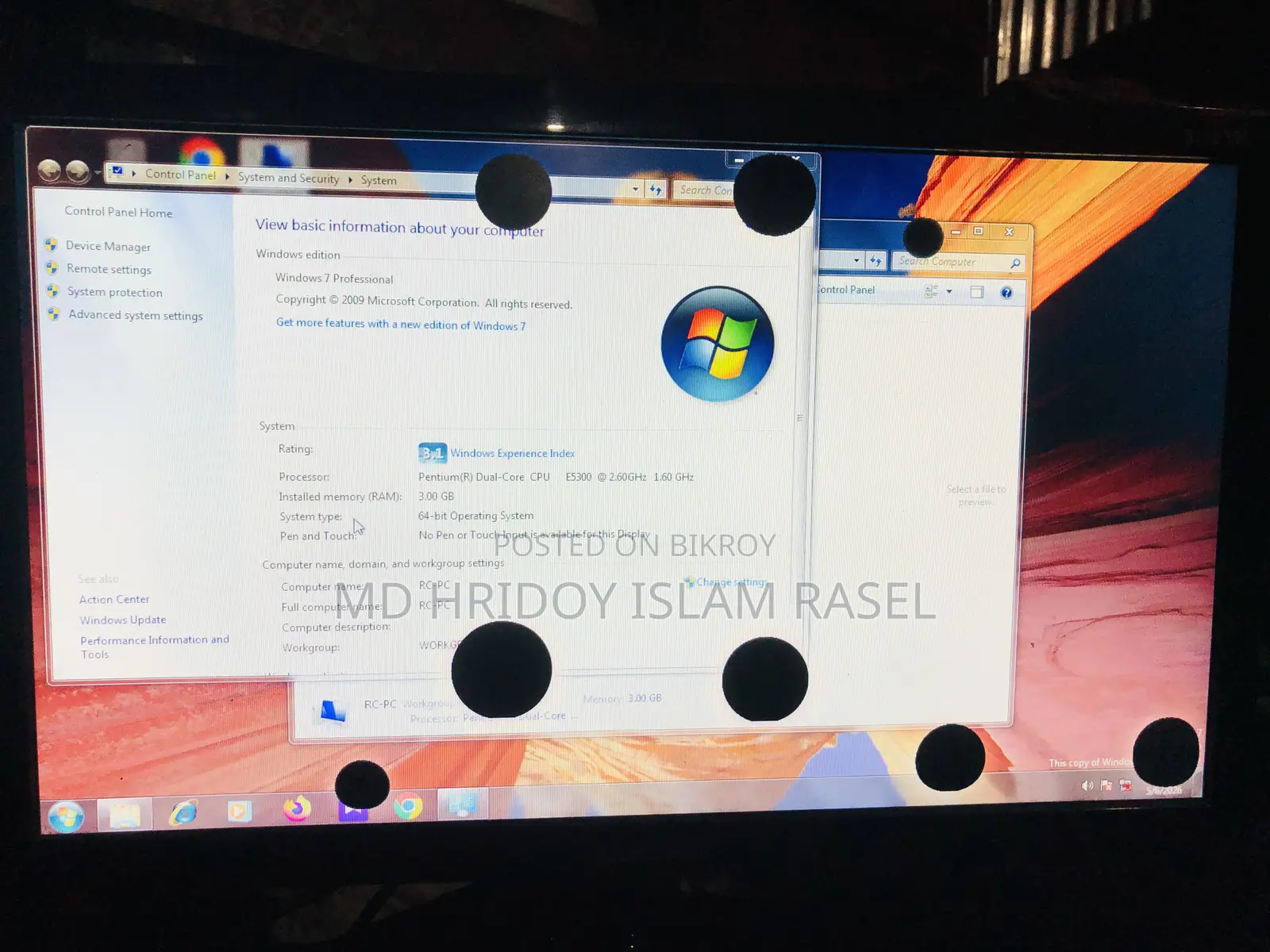 Gigabyte GA-H110MSTX-HD3-ZK 3GB Intel Pentium SSD 128GB