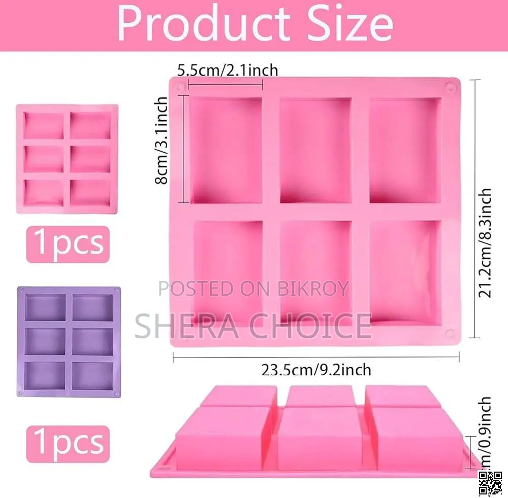 1pcs Silicone Handmade Soap Mold