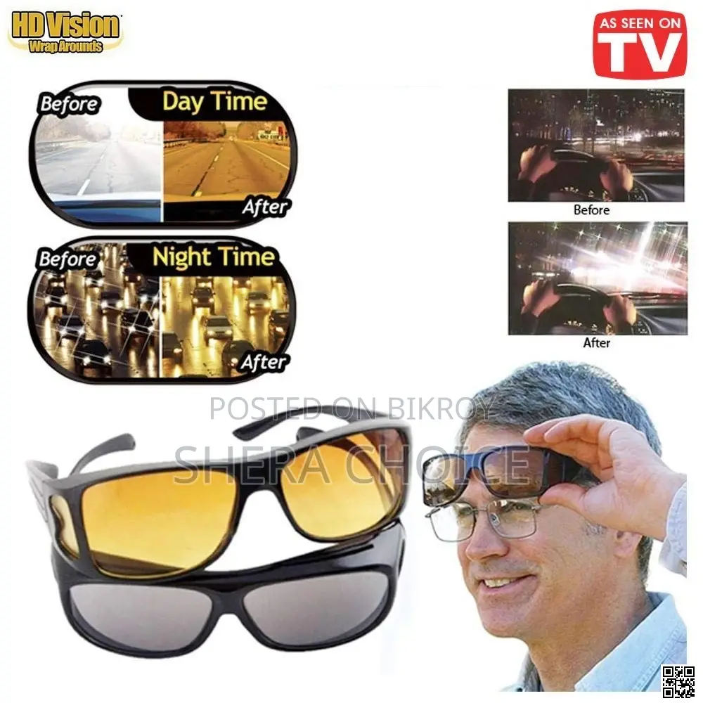 HD Vision Wrap Around Sunglass (2pcs Set)