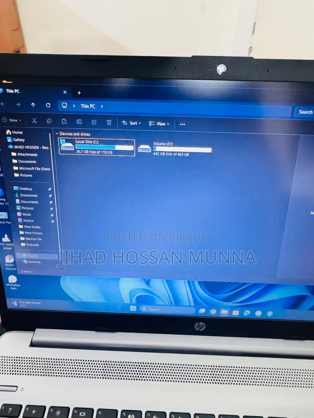 Laptop HP 255 G8 16GB AMD Ryzen HDD+SSD 512GB