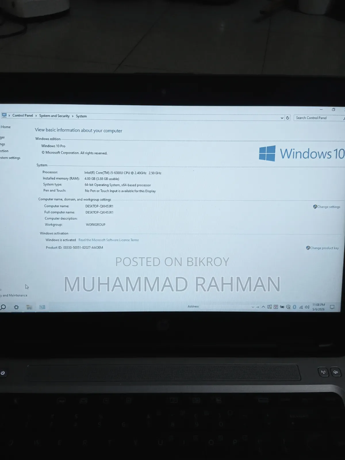 Laptop HP 650 G2 4GB Intel Core I5 SSHD+SSD 128GB