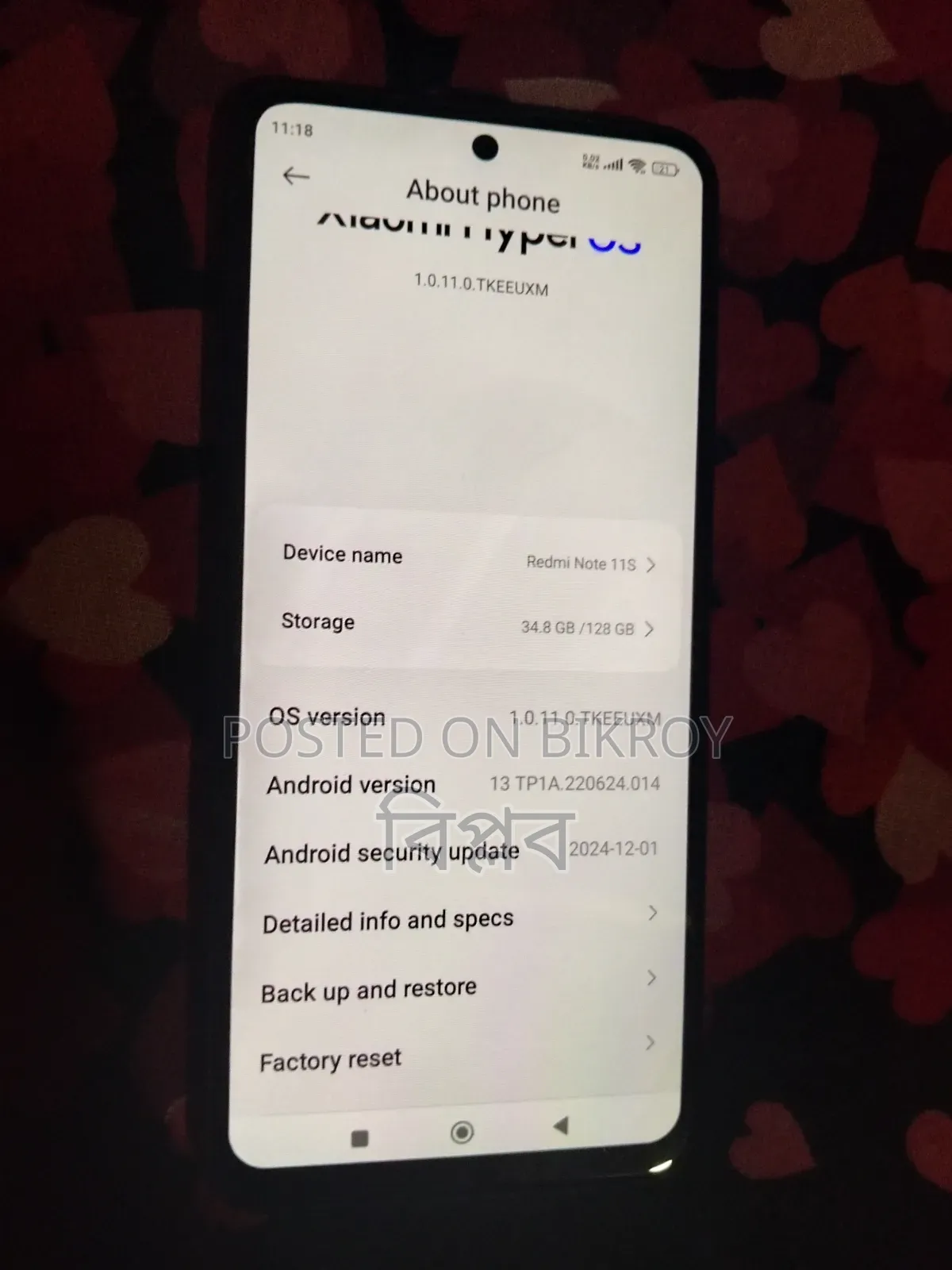 Xiaomi Redmi Note 11S 128 GB Gray