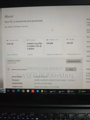 Laptop Dell Latitude 7480 8GB Intel Core I5 SSD 256GB