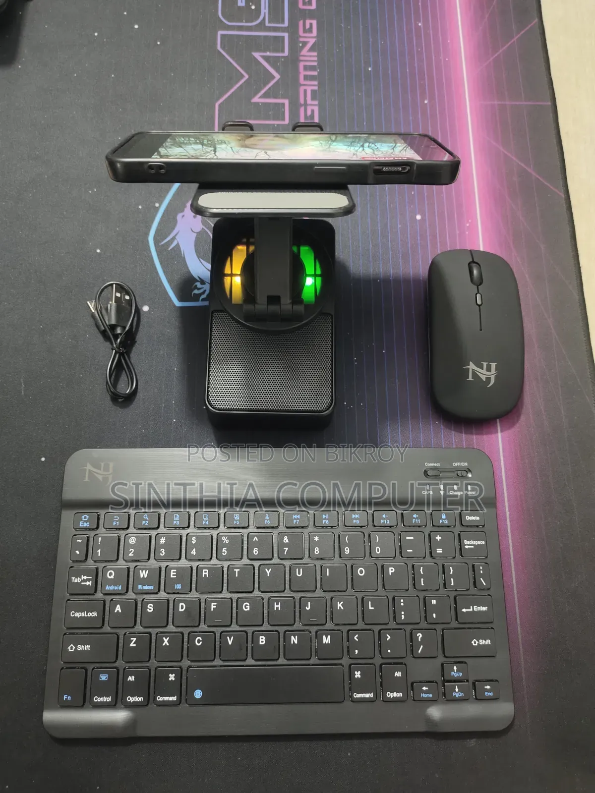 Bluetooth Combo | Mouse | Keyboard | Phone Stand and Speaker for Phone