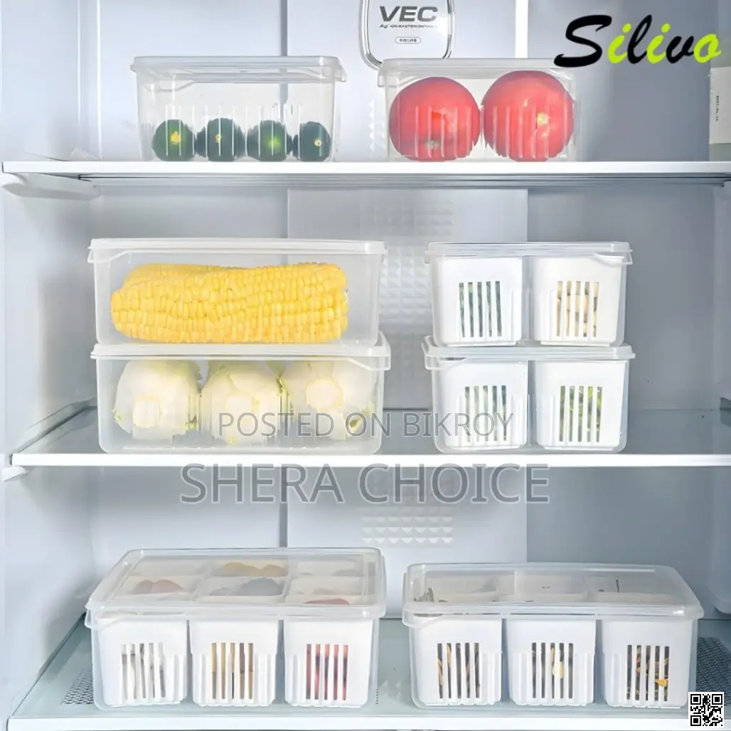 6-Grid Fridge Storage Box, Refrigerator Storage Box 6-Grid