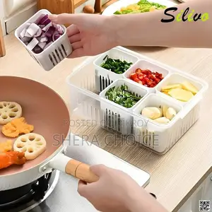 6-Grid Fridge Storage Box, Refrigerator Storage Box 6-Grid