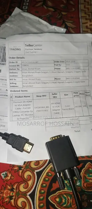 Premium 6f Hdmi To Vga Adapter Cable New Condition