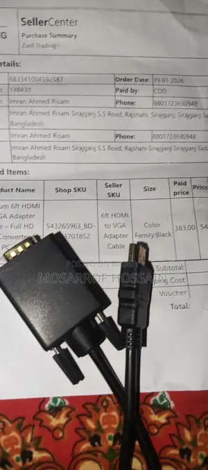 Premium 6f Hdmi To Vga Adapter Cable New Condition