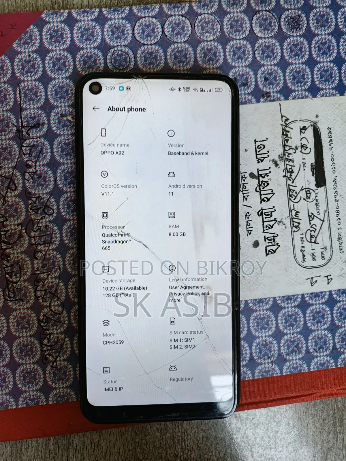 Oppo A92 128 GB Black