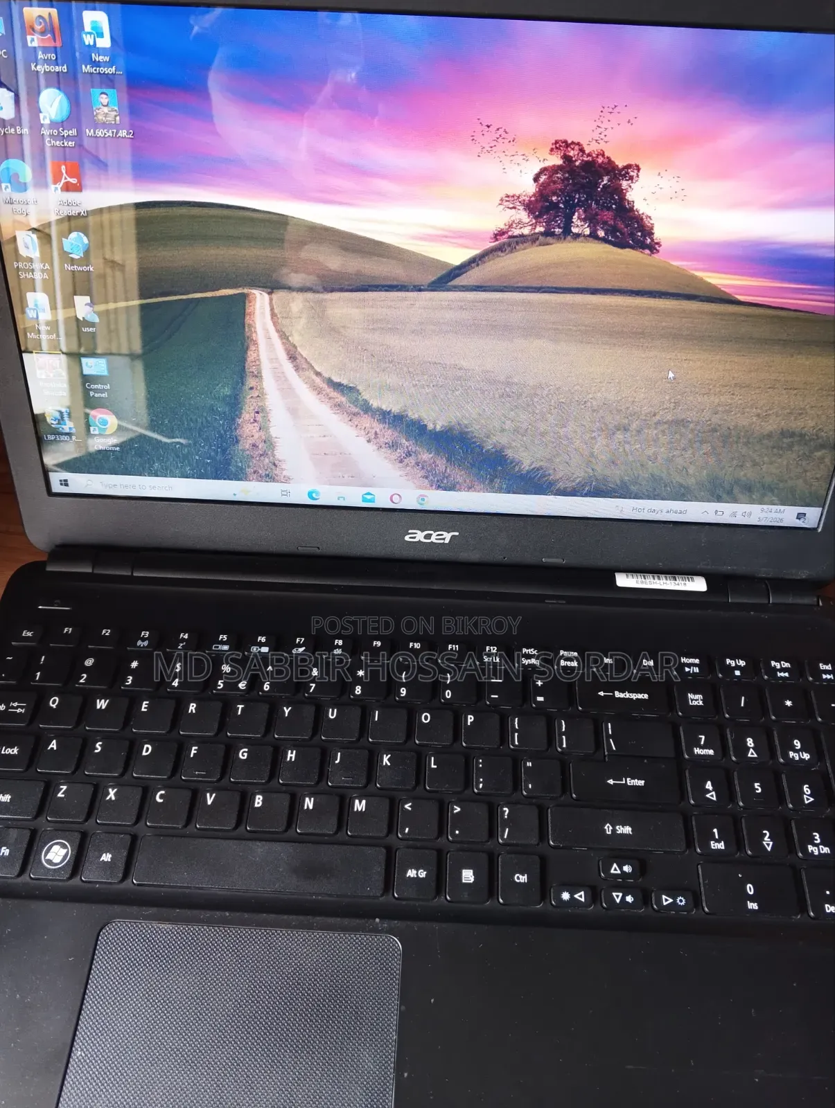 Laptop Acer 4GB Intel Core 5 SSD 128GB