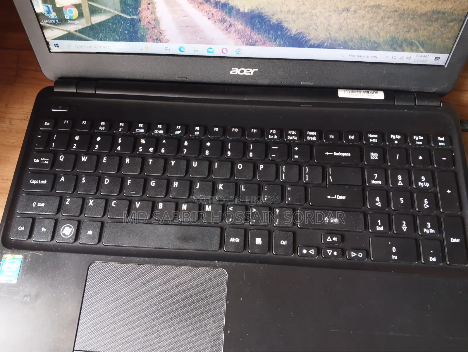 Laptop Acer 4GB Intel Core 5 SSD 128GB
