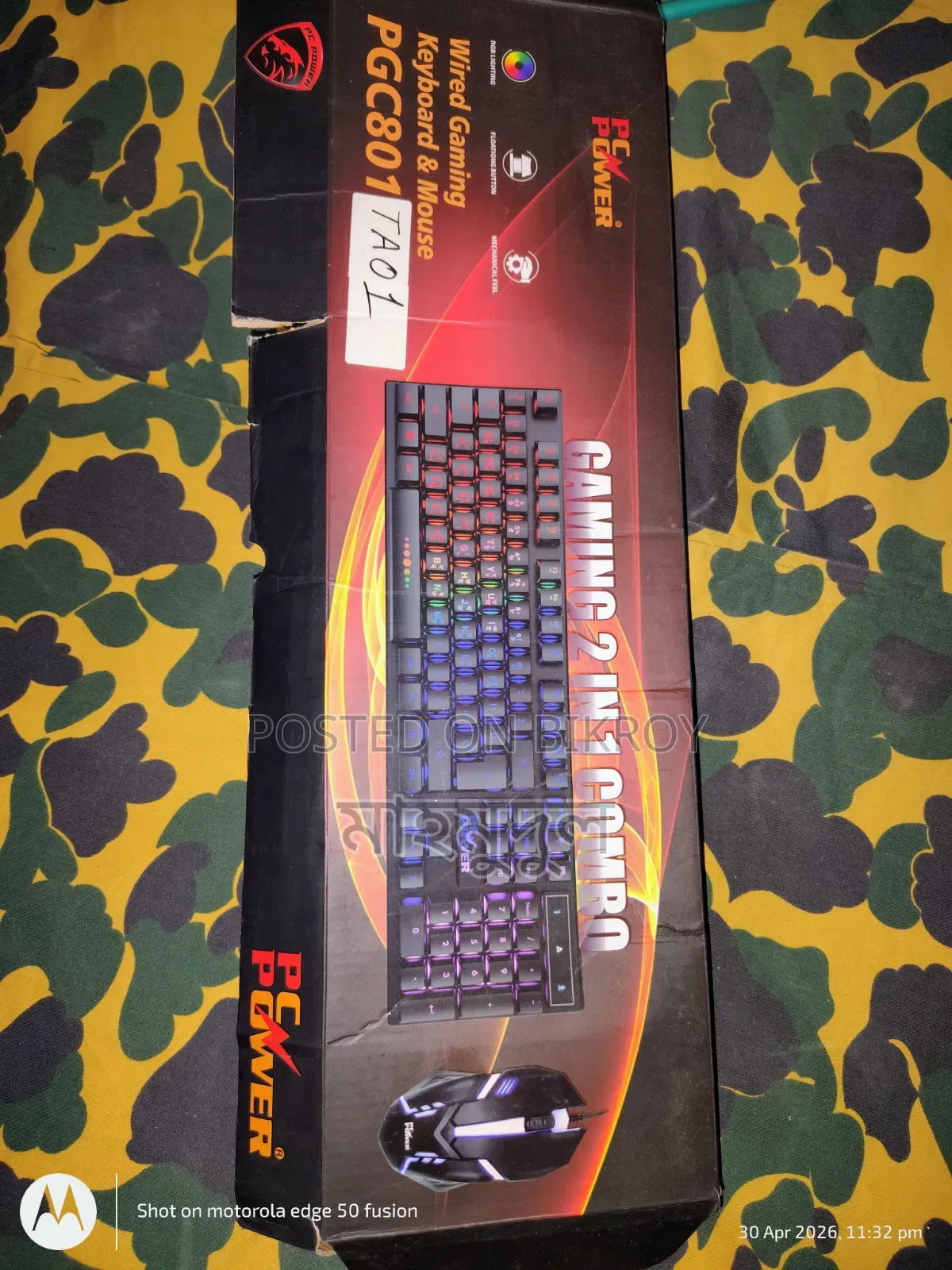 Pc Power RGB Keyboard Mouse Combo