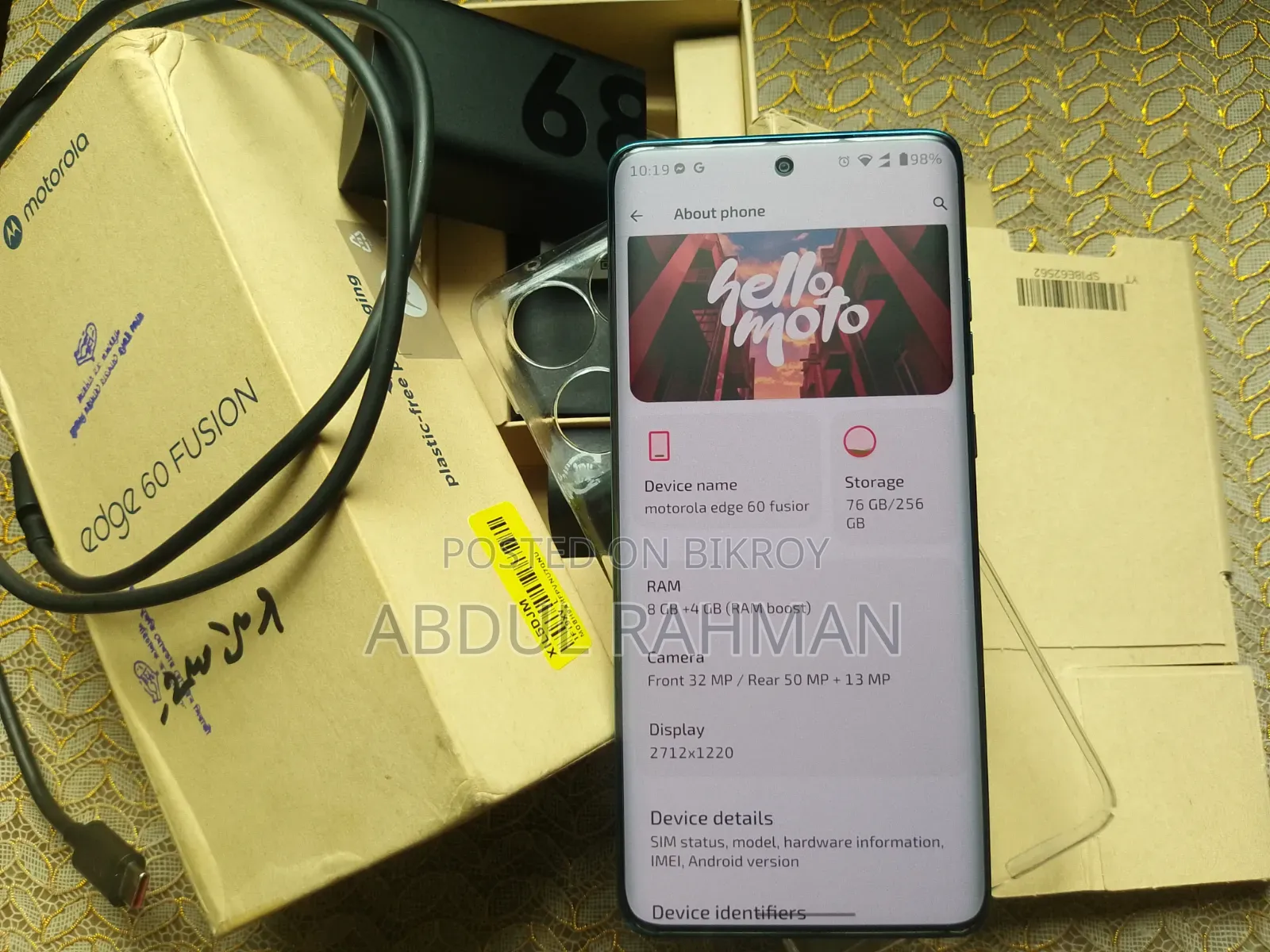 Motorola Edge 60 Fusion 256 GB Blue