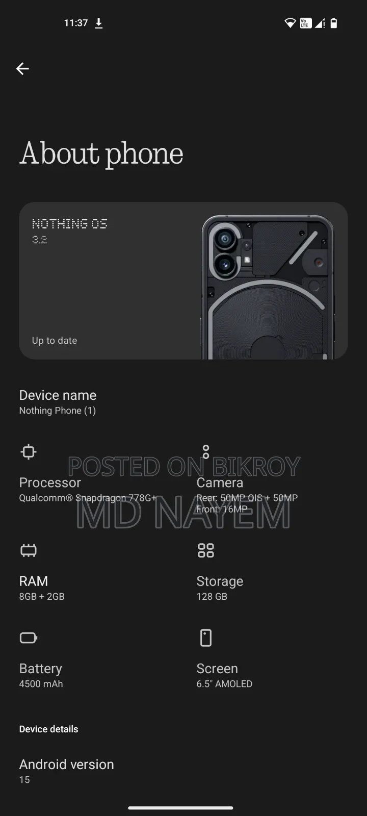 Nothing Phone 1 128 GB Black