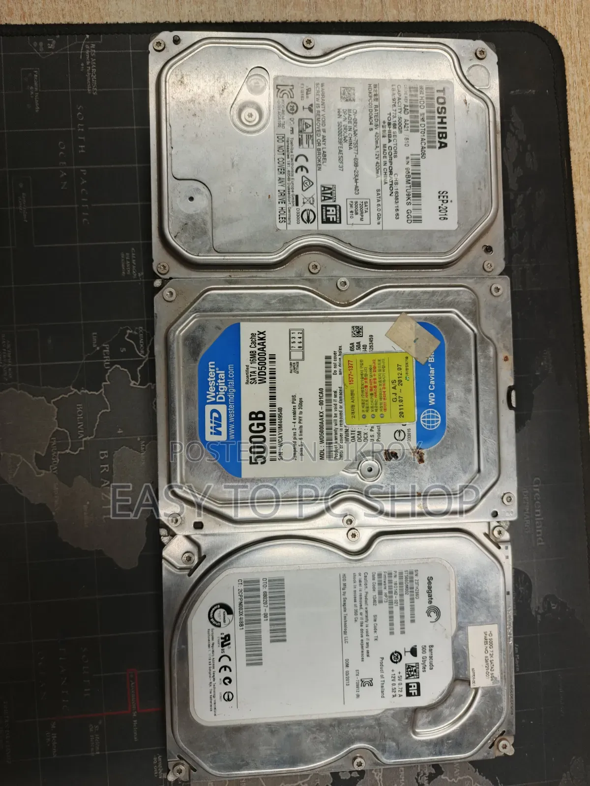 HDD 500GB WD+Toshiba+Seagate