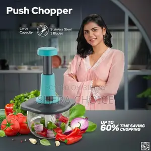 Manual Push Type Food Chopper – 1.5l Large Capacity Kitchen Helper
