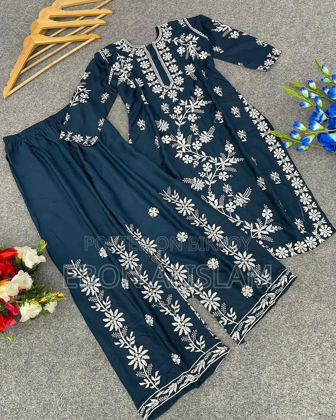 2-piece Embroidered Fabric Set