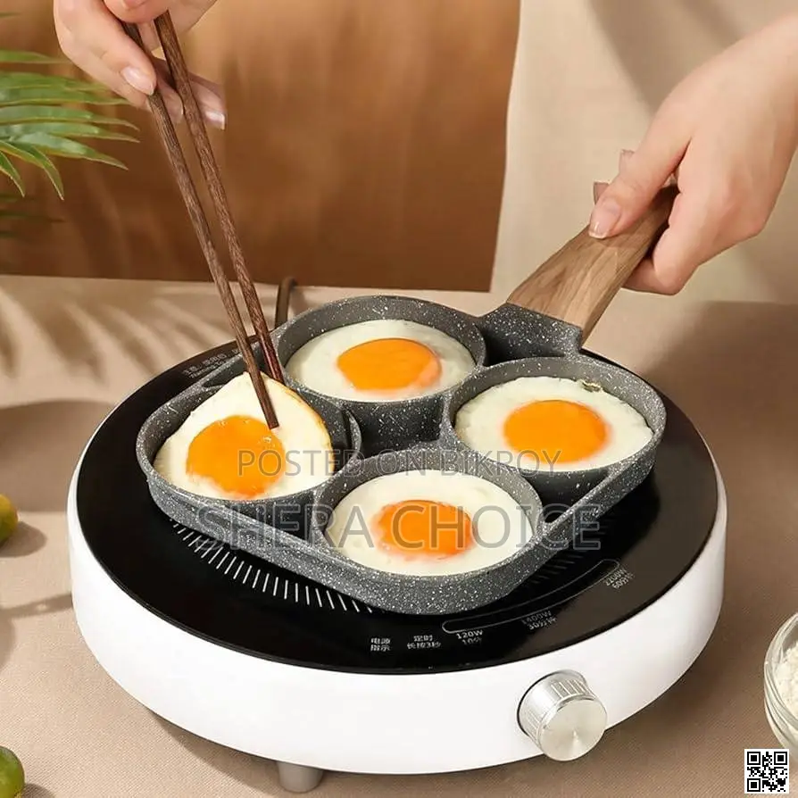 4-in-1 Non-stick Breakfast Frying Pan – এক প্যানে পুরো সকালের নাশতা!