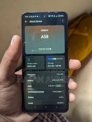 Oppo A58 128 GB Black