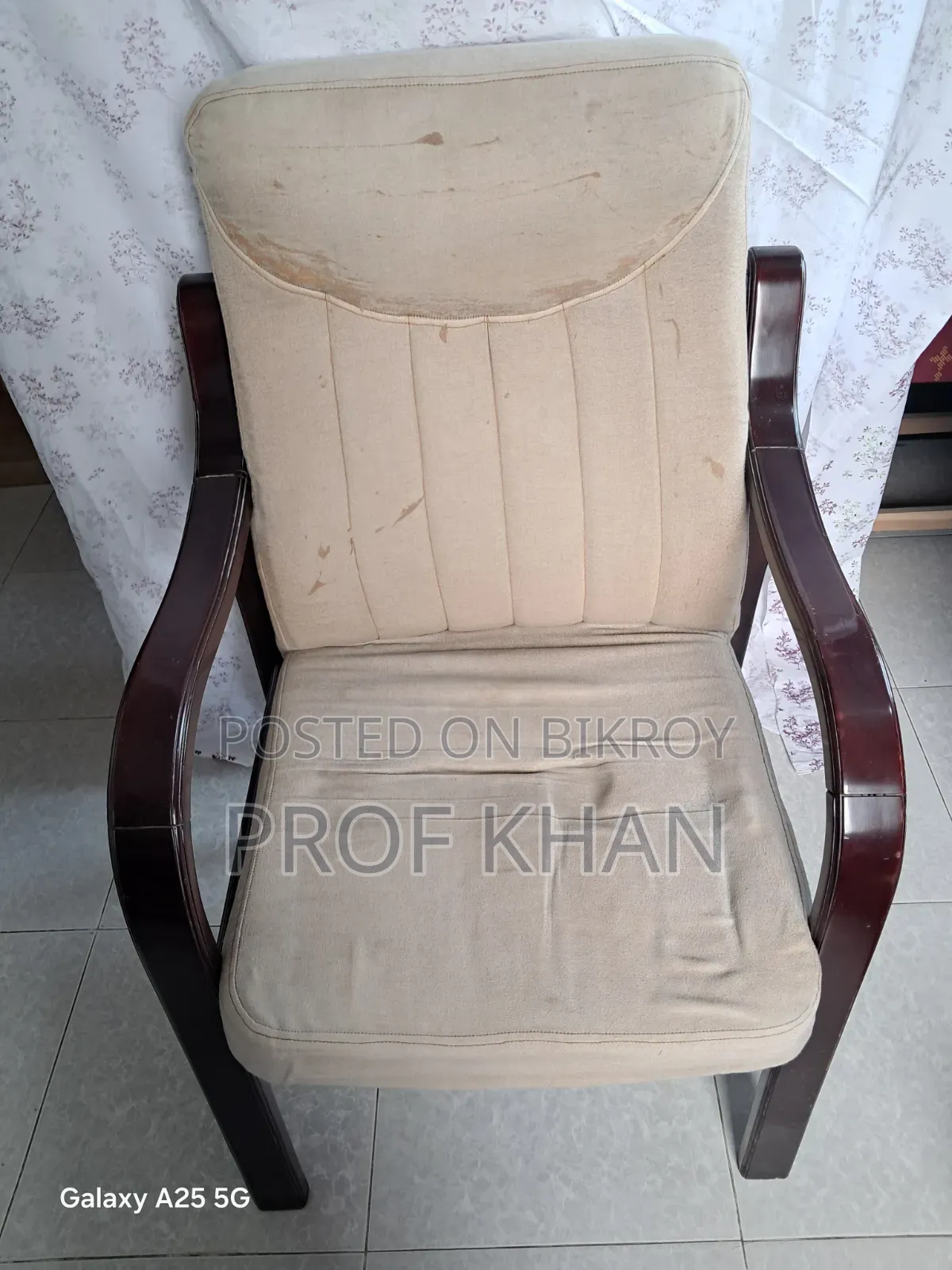 Large Mahogany Wood Chair