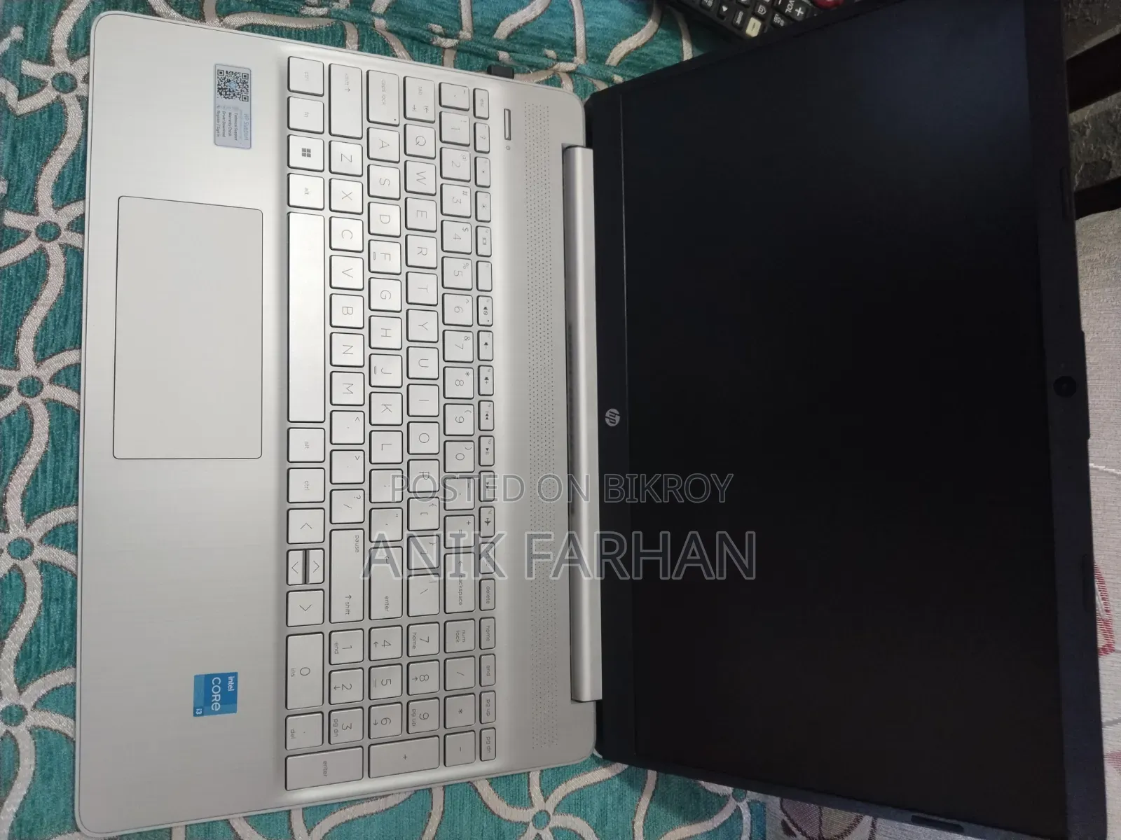 ল্যাপটপ এইচপি ১৫এস ৮জিবি ইন্টেল কোর আই৩ এসএসডি ৫১২জিবি