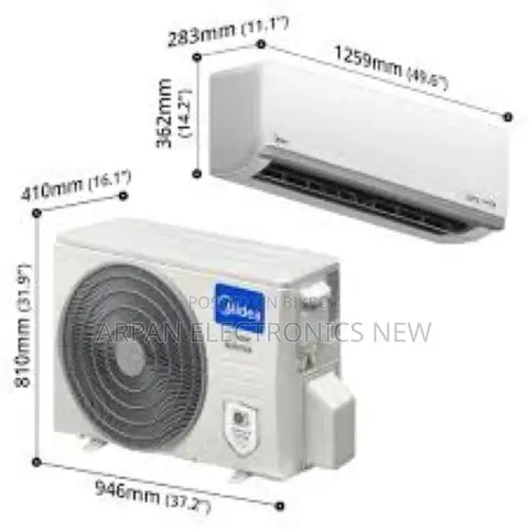 Inverter Energy Saving Midea Mse18cr Split AC 1.5 Ton
