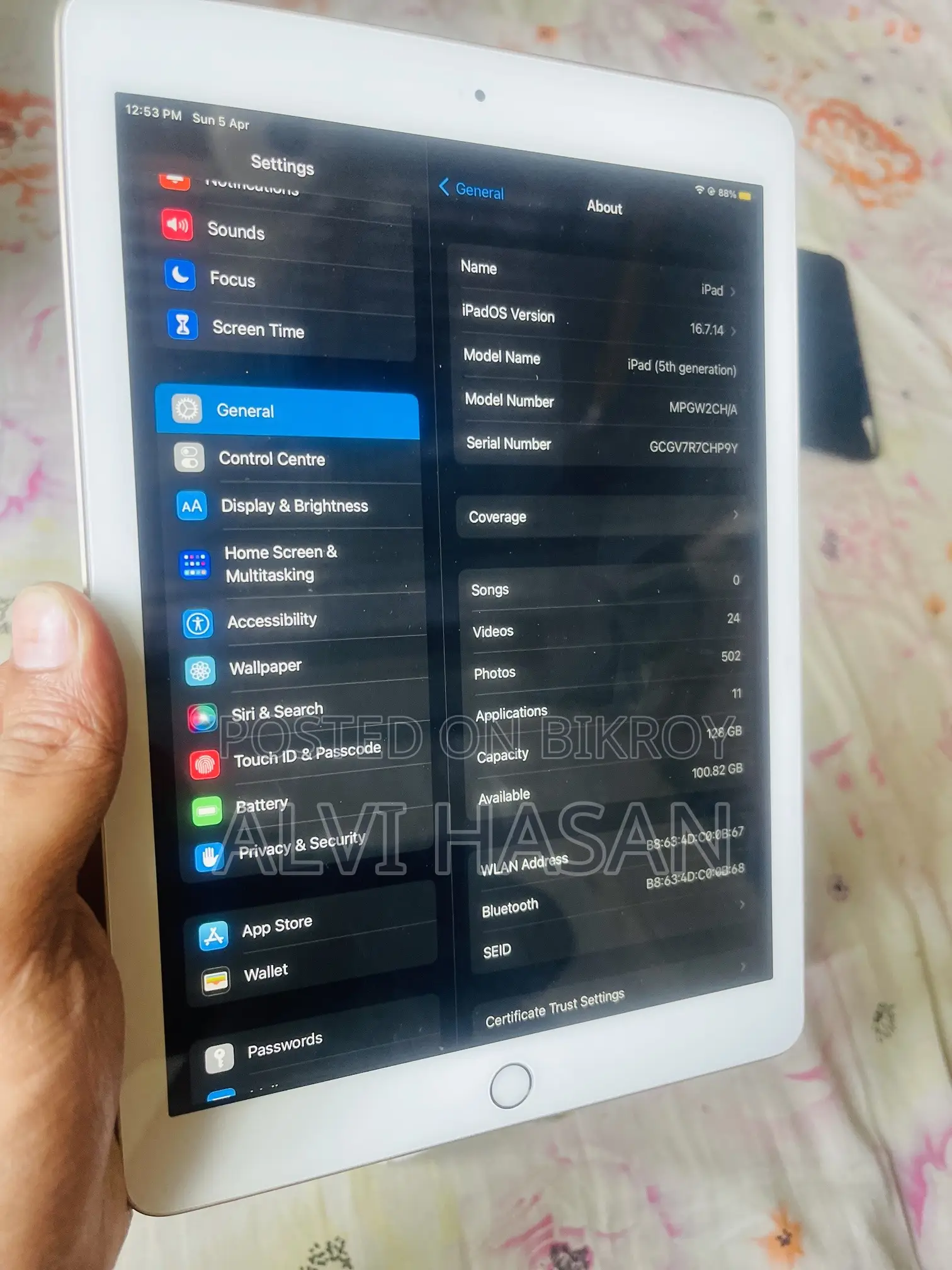 Apple iPad 5 (2022) 128 GB Yellow