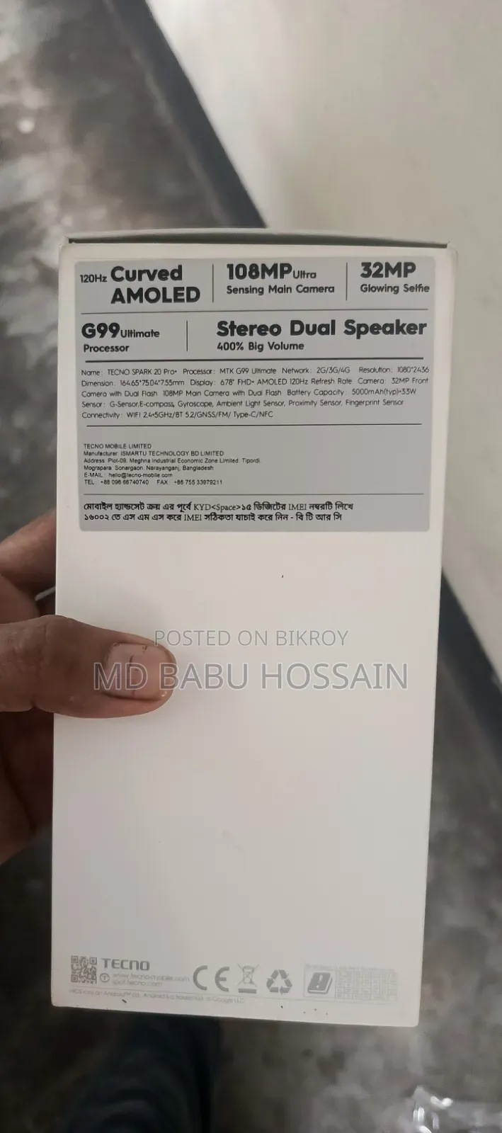 Tecno Spark 20 Pro Plus 256 GB White