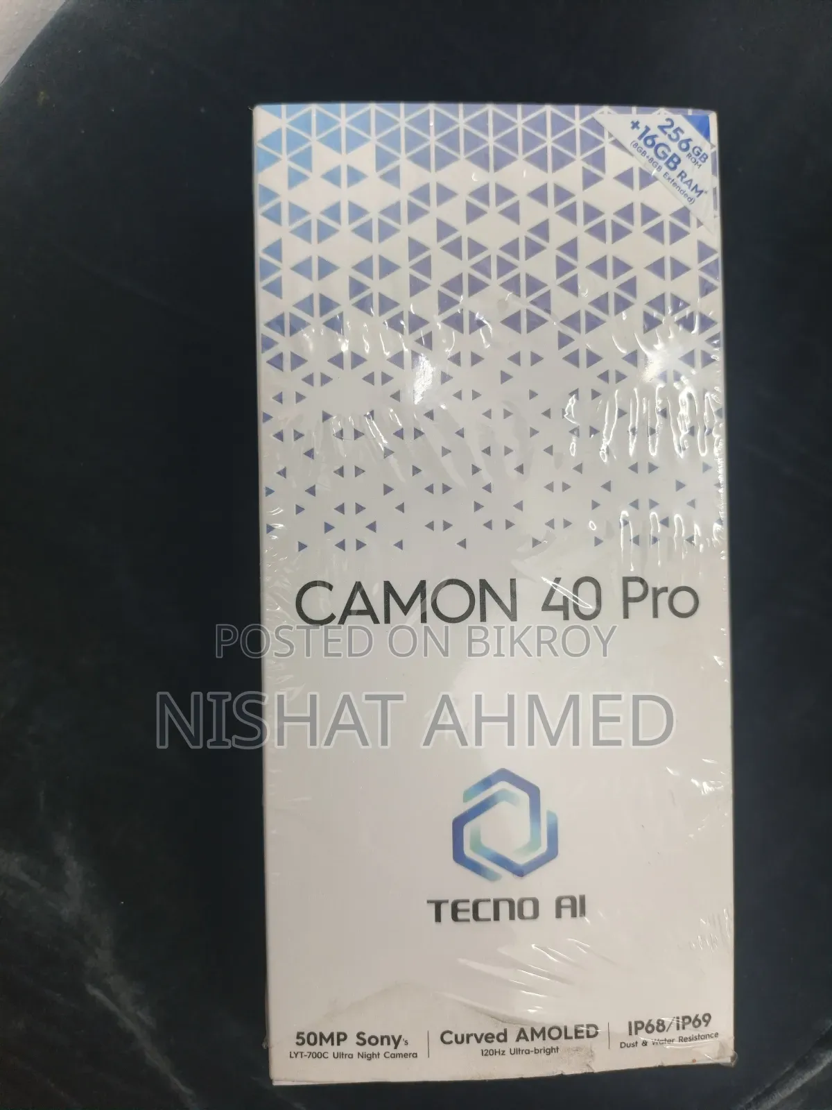 Tecno Camon 40 Pro 4G ২৫৬ জিবি ব্ল্যাক