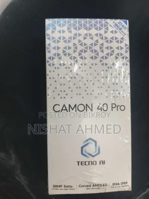 Tecno Camon 40 Pro 4G ২৫৬ জিবি ব্ল্যাক