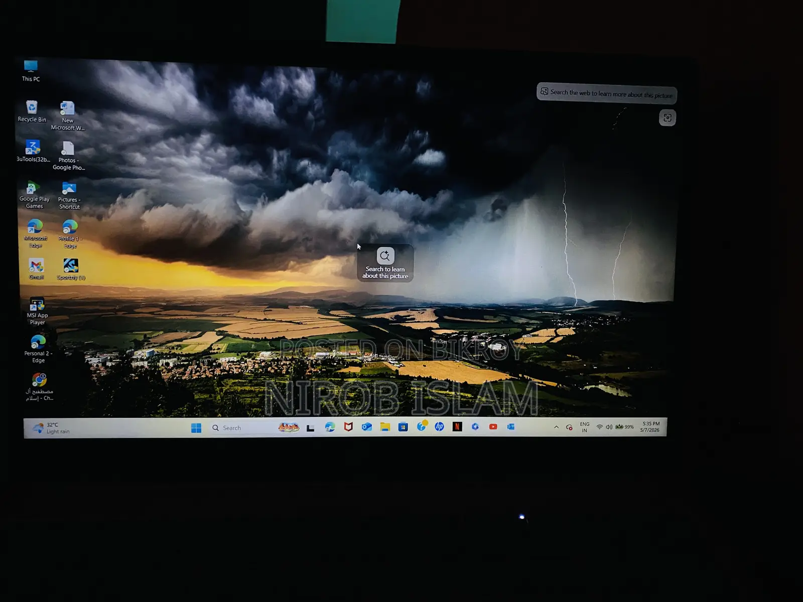 Laptop HP 16GB Intel Core I7 SSHD (Hybrid) 500GB