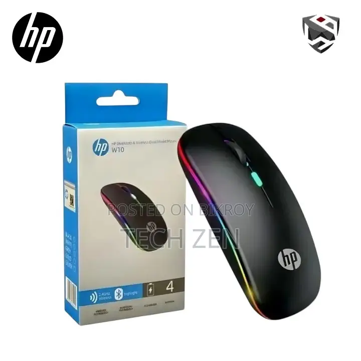 HP W10 Wireless RGB Bluetooth Mouse