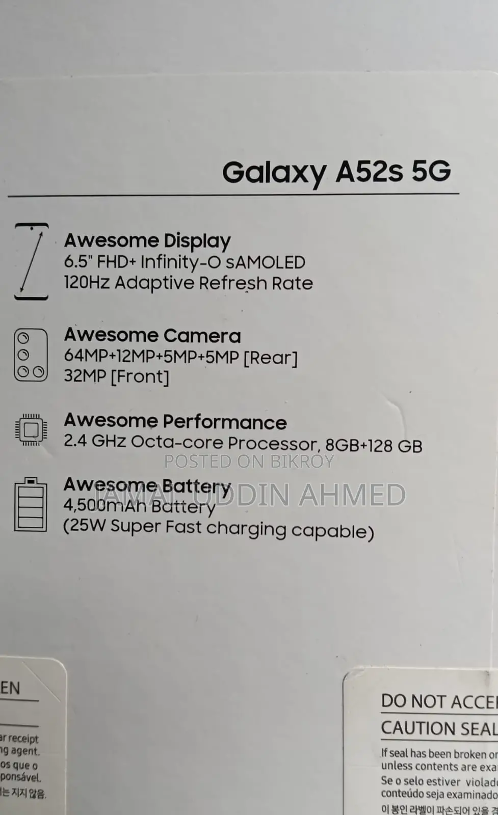 Samsung Galaxy A52s 5G 128 GB Black