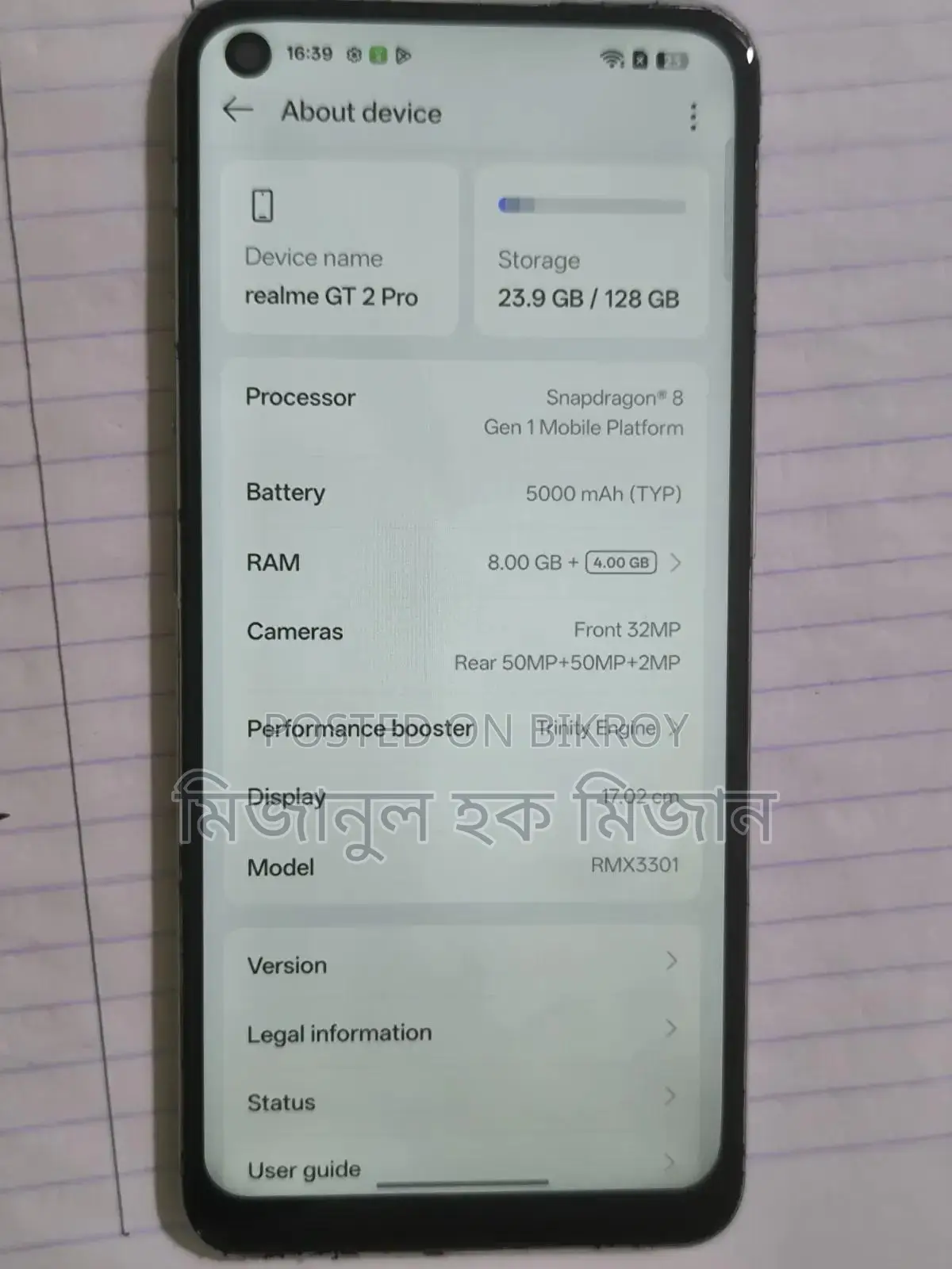Realme GT2 Pro 128 GB White