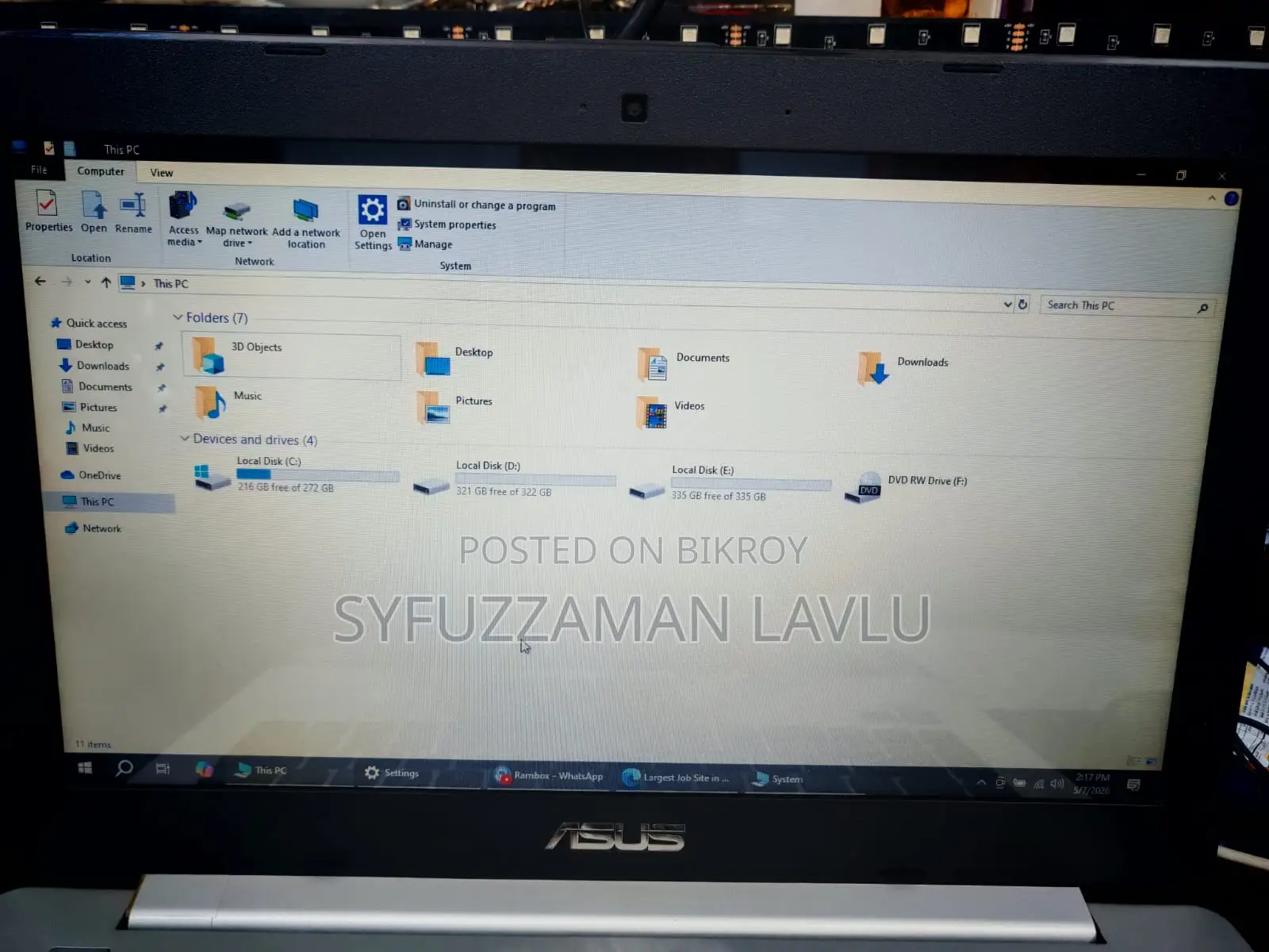 Laptop Asus K45A 8GB Intel Core I3 HDD 1T