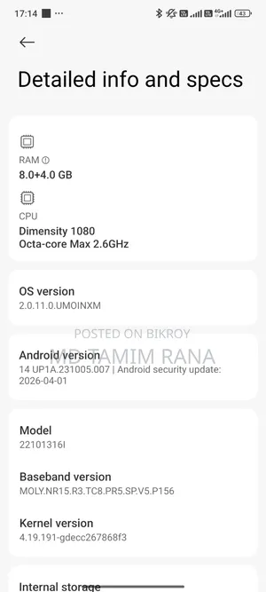 Xiaomi Redmi Note 12 Pro 5G 256 GB Black