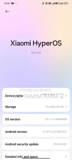 Xiaomi Redmi Note 12 Pro 5G 256 GB Black