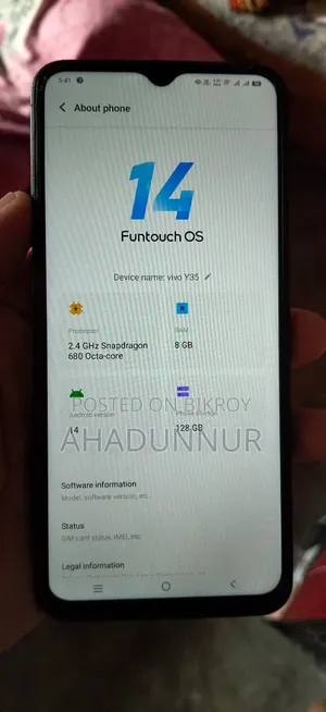 Vivo Y35 5G 128 GB Gray